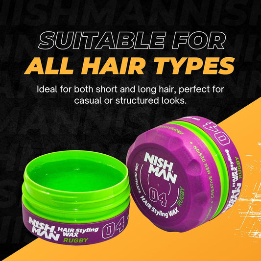 Nishman - Cera para peinar el cabello | Rugby No. 04 150 ml