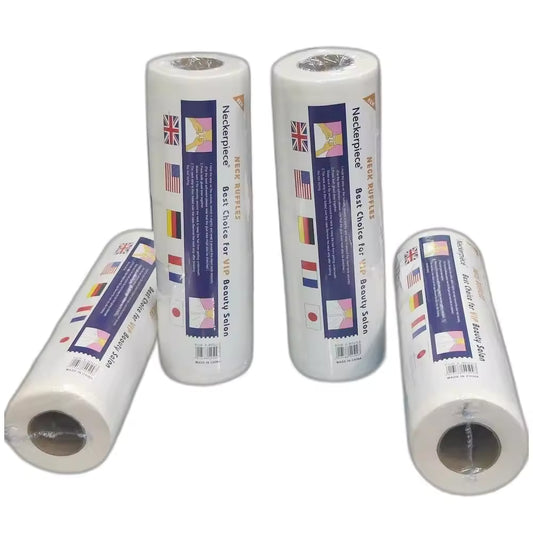 HOT SALE !!! 20 Rollo *100tiras(total 2000TIRAS) TIRA Papel del Cuello Blanco para Peluquería,Barberia, Profesional para Protección del Cuello - Tiras Desechables Adhesivas de Alta Calidad