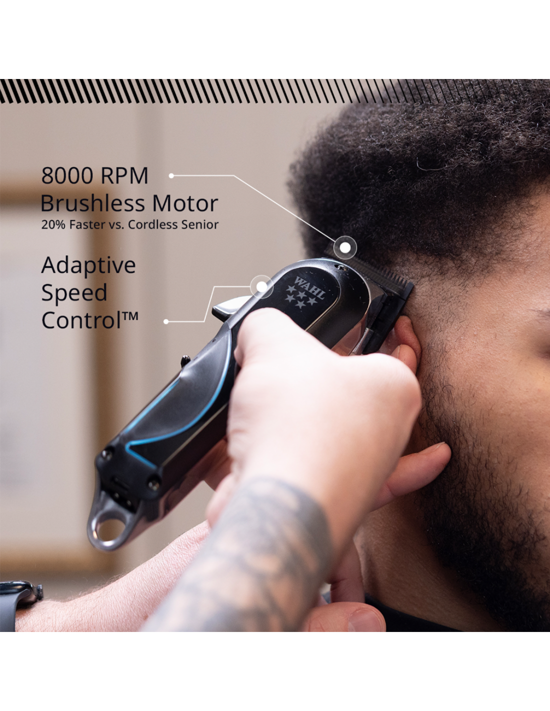 WAHL SENIOR 2.0 – MÁQUINA DE CORTE PROFESIONAL PARA CORTES Y DEGRADADOS (INALÁMBRICA)