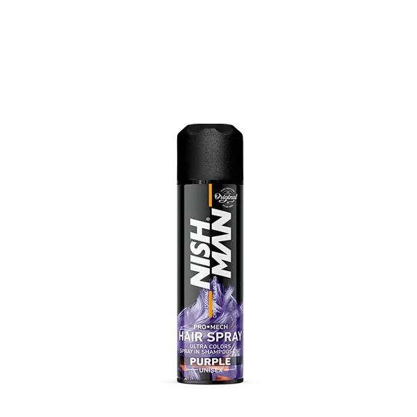 Nishman - Laca de color morado para el cabello 150 ml