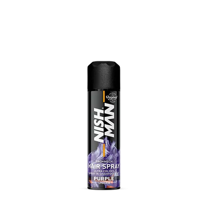 Nishman - Laca de color morado para el cabello 150 ml