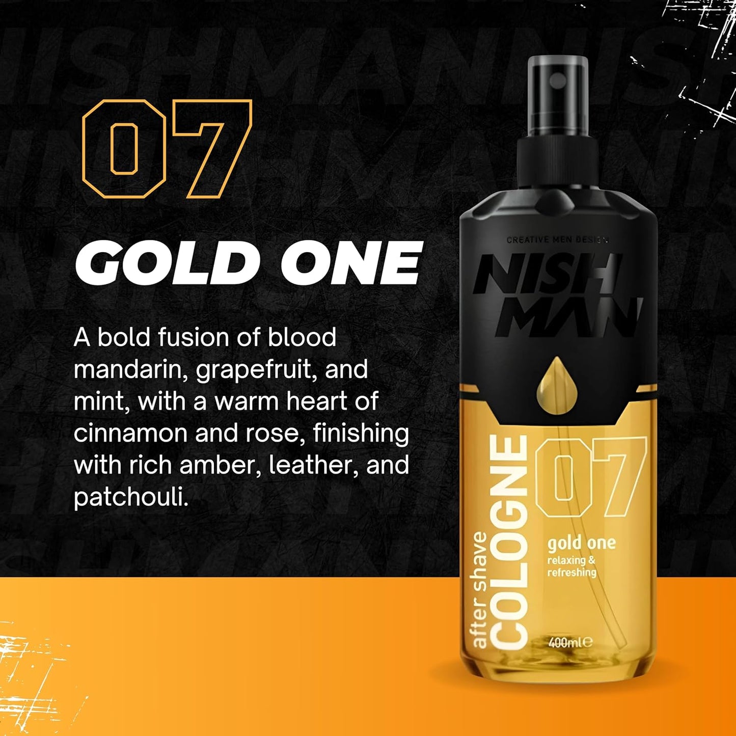Nishman - Colonia para después del afeitado Gold One No.07 400 ml