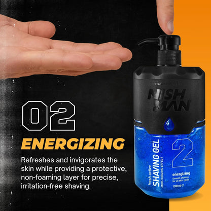 Nishman - Gel de afeitar No.2 azul 1000 ml