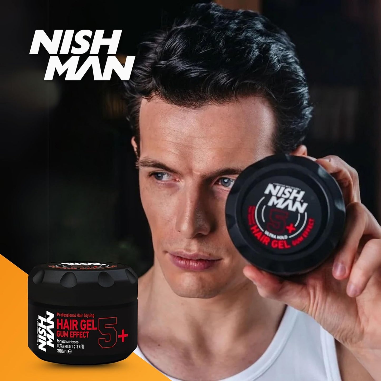 Nishman - Gel para el cabello | Efecto goma (No.5) 300ml