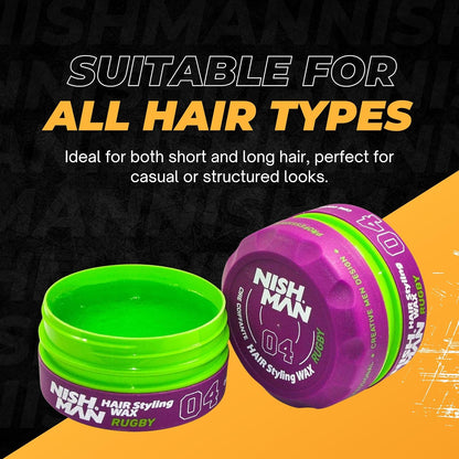 Nishman - Cera para peinar el cabello | Rugby No. 04 150 ml