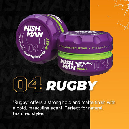 Nishman - Cera para peinar el cabello | Rugby No. 04 150 ml