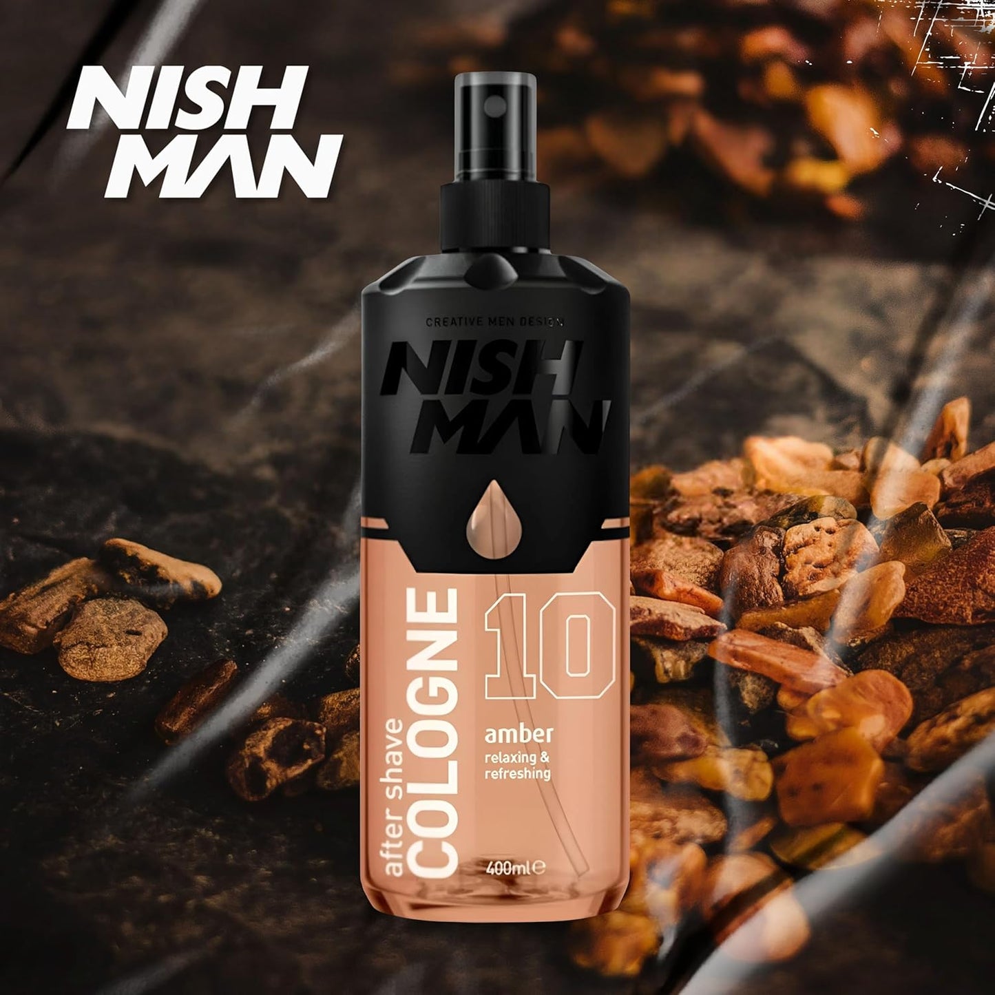 Nishman - Colonia para después del afeitado Ámbar No.10 400 ml