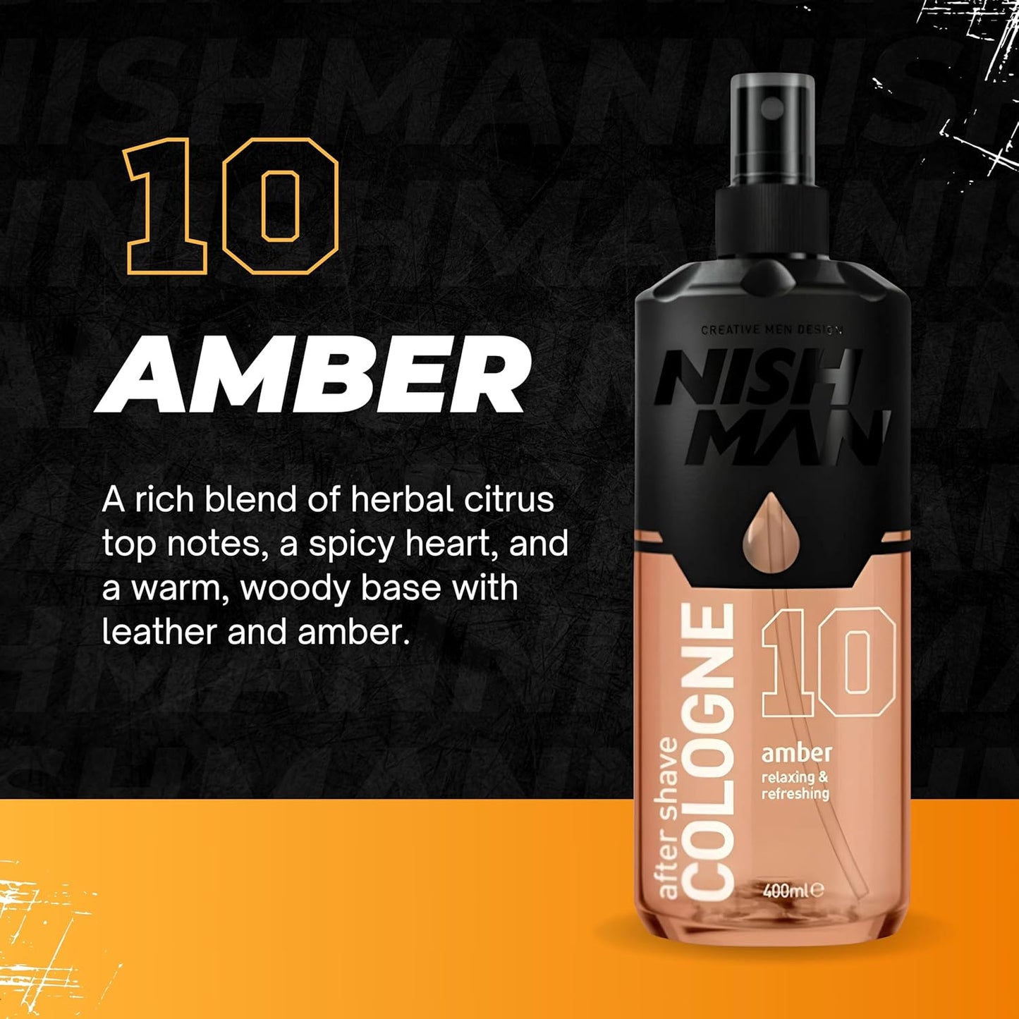 Nishman - Colonia para después del afeitado Ámbar No.10 400 ml