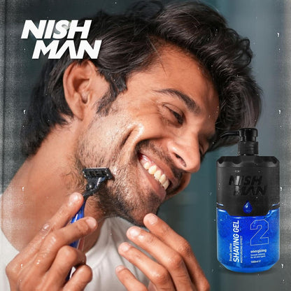 Nishman - Gel de afeitar No.2 azul 1000 ml