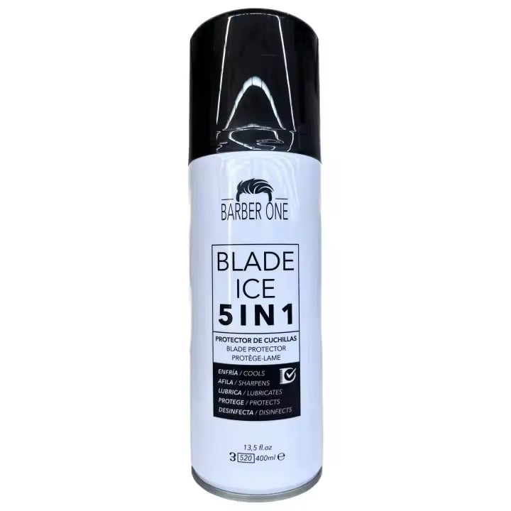 BARBER ONE - UFAES BLADE ICE CLEANER 5 EN 1 SPRAY CUCHILLAS (ENFRÍA, LUBRICA PROTEGE, DESINFECTA Y PROLONGA EL AFILADO) 400ML