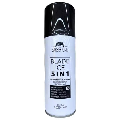 BARBER ONE - UFAES BLADE ICE CLEANER 5 EN 1 SPRAY CUCHILLAS (ENFRÍA, LUBRICA PROTEGE, DESINFECTA Y PROLONGA EL AFILADO) 400ML