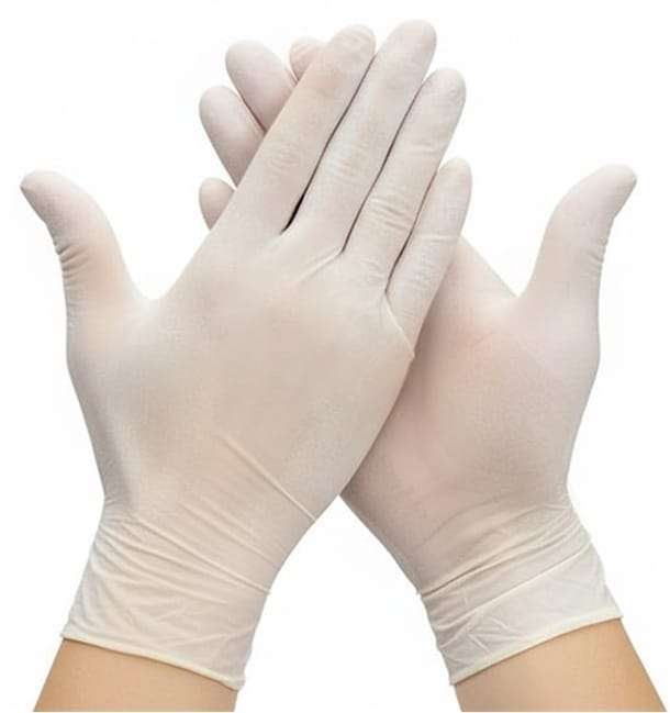 Guante desechable Látex  con polvo 100 und Natural Latex