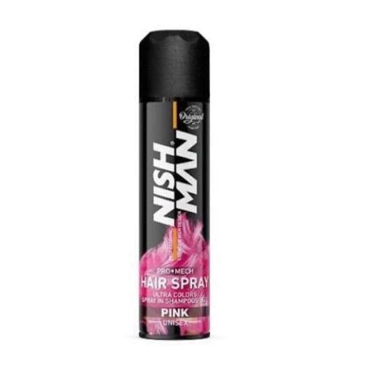 Nishman - Laca de color rosa para el cabello 150 ml