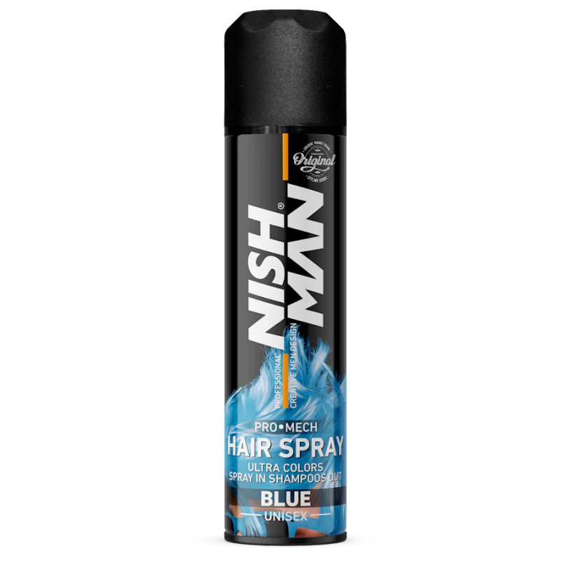 Nishman - Laca de color azul para el cabello 150 ml