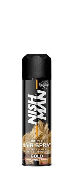 Nishman - Spray de color para el cabello Shine Gold 150 ml
