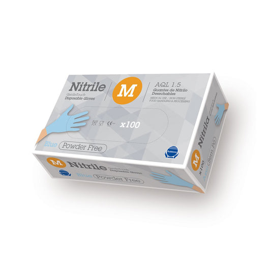 Guantes Rubberex Nitrilo Azul M 3.5Gr